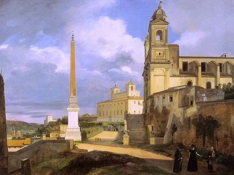 1775-François-Marius Granet - La Trinità dei Monti e la Villa Medici, a Roma - Louvre-Lens